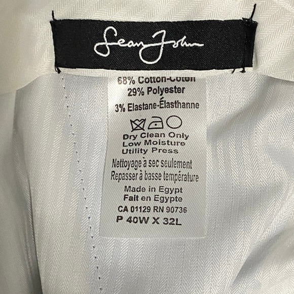 Sean John Men's Size 40x32 Classic Fit Suit Pants Solid Blue NEW - Picture 10 of 10